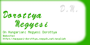 dorottya megyesi business card